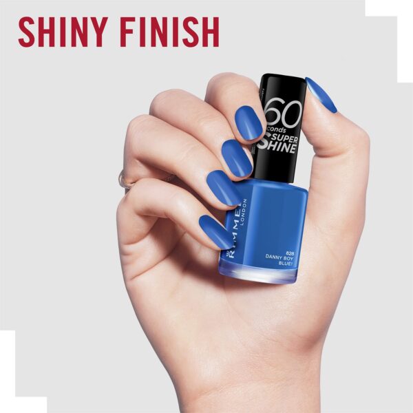 RIMMEL LONDON 60 SECONDS SUPER SHINE nail polish #828-Danny Boy Blue 8 ml - NVA0617268