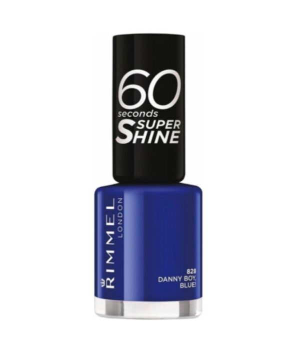 RIMMEL LONDON 60 SECONDS SUPER SHINE nail polish #828-Danny Boy Blue 8 ml - NVA0617268