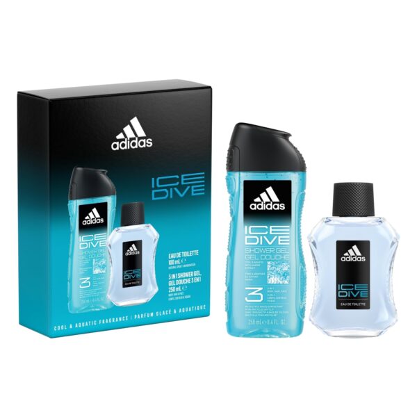 Adidas Ice Dive Giftset Edt Spray 100ml/Shower Gel 250ml set x 350 ml - PARB-15-231-00