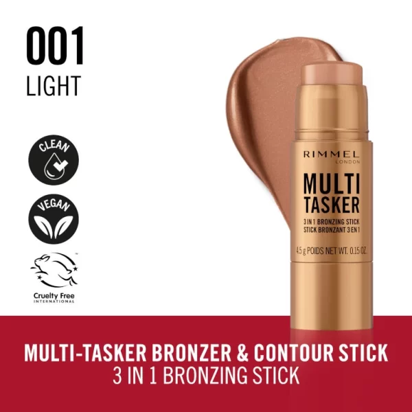 RIMMEL LONDON MULTITASKER 3 in 1 bronzer stick #01-Light 4.5 gr - NVA6161719