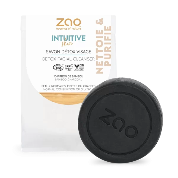 Zao Intuitive Skin Detox Facial Cleanser - Round Bamboo Charcoal 70 g - PARC-ZA-123-70