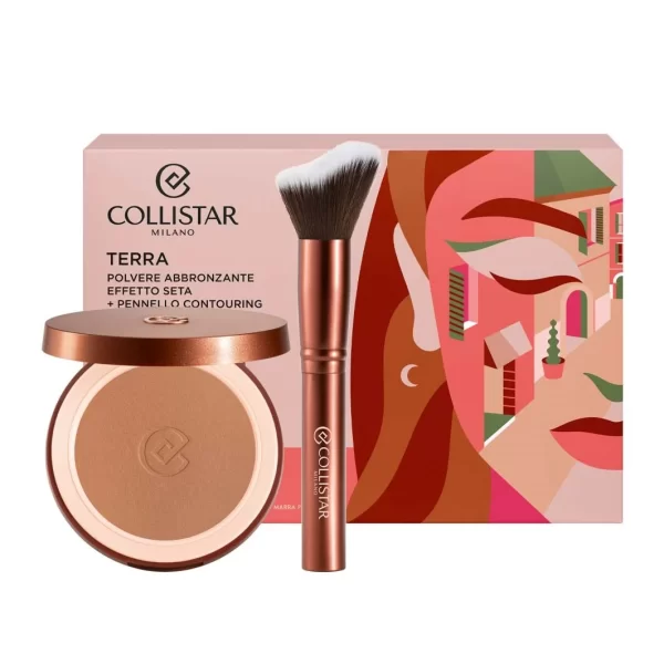 Collistar Bronzing Powder Set Bronzing Powder 4.4 Hawaii Matte 10g/Contouring Brush set x 10 g - PARB-15-762-00