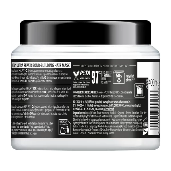 SCHWARZKOPF MASS MARKET GLISS ULTIMATE REPAIR mascarilla 400 ml - NVA6457637