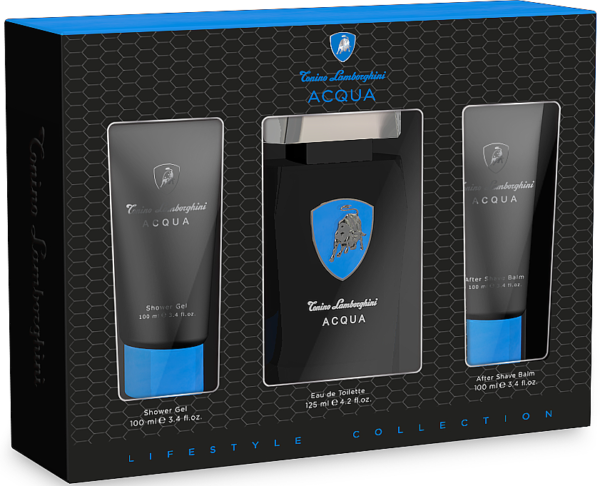 Lamborghini Acqua M Set - EdT 125 ml + a/s balm 100 ml + sh/gel 100 ml - LB2250670