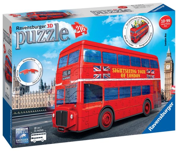 Ravensburger 3D Puzzle 216 Τεμ. London Bus - Λεωφορείο Λονδίνου - GETS6125340-1