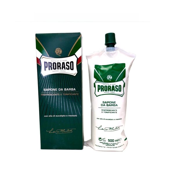 PRORASO PROFESIONAL crema de afeitado eucalipto-mentol 500 ml - M0102850