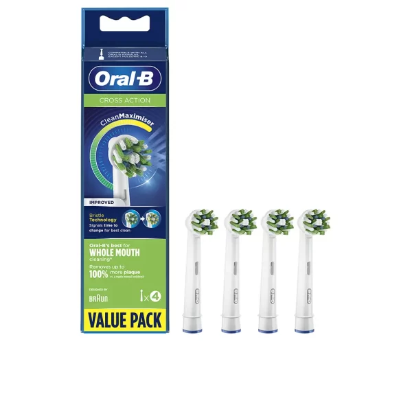 ORAL-B CROSS ACTION κεφαλες #ασπρο 4 u - NVA0886847