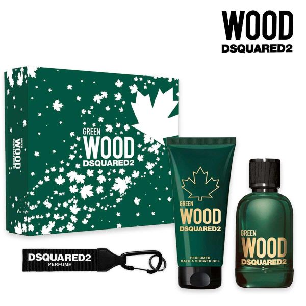 DsQuared2 Green Wood M Set - EdT 100 ml + sh/gel 100 ml + keyring - LB1470750