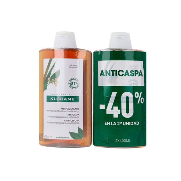 KLORANE GALANGA anti-dandruff rebalancing shampoo pack 2 x 400 ml - NVA9363532