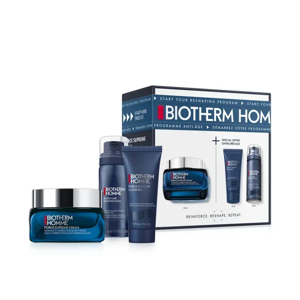 BIOTHERM HOMME FORCE SUPREME CREAM CASE 3 pcs Cream 50 ml + Shaving foam 50 ml + Cleanser 40 ml - NVA4484793