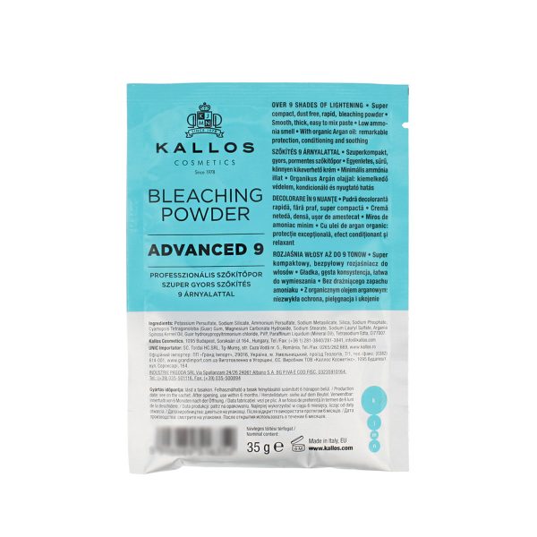 Οξειδωτικό Mαλλιών Kallos Cosmetics Advanced 9 Σκόνη (35 g) - S8303354