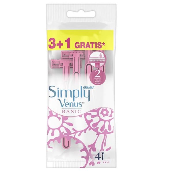 GILLETTE VENUS 2 SIMPLY BASIC disposable razor 4 units - NVA8553754