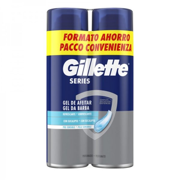 GILLETTE SERIES sensitive skin shaving gel 2 x 200 ml - NVA0885741