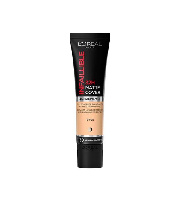 Loreal Paris Infallible 32H Matte Cover Foundation - 130: Neutral Undertone - GETNVA0164079-1