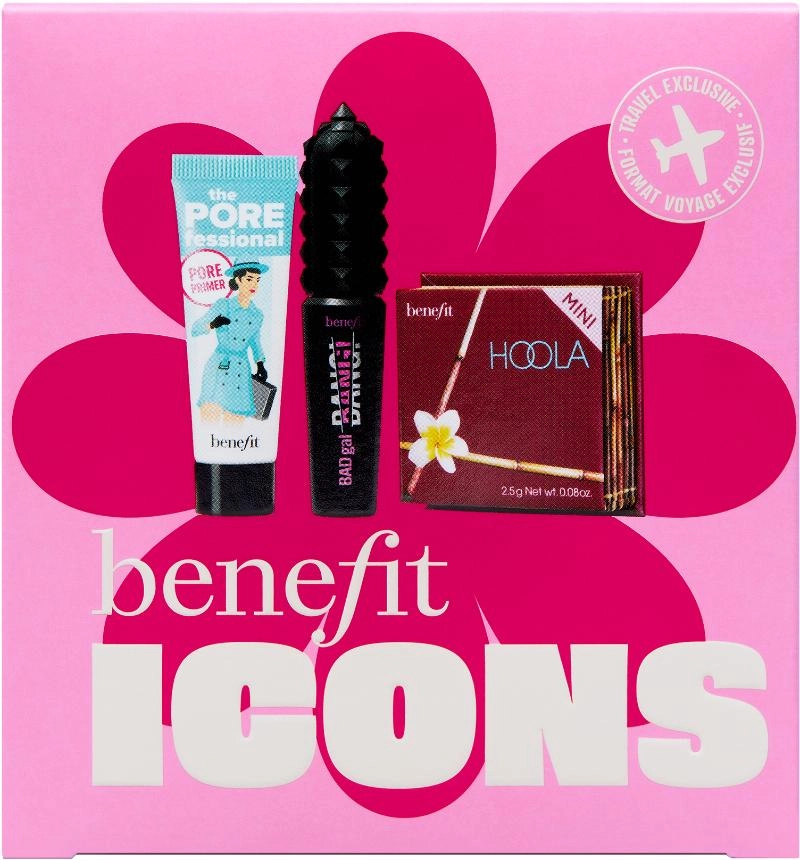0602004154323 Benefit Icons Makeup SetThe Porefessional Primer 7,5 ml / BADGal Bang! Mascara 4 g / Hoola Bronzer 2,5 g set x 14 g - PARB-21-025-00