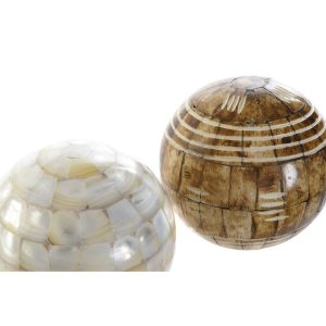 DECORATION BALL BONE NACRE 10X10 2 MOD. BX-175276