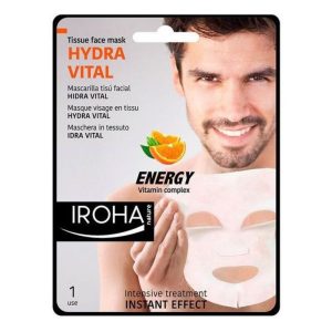 IROHA NATURE Intensive Tissue Face Mask Energy Hydra Vital For Men