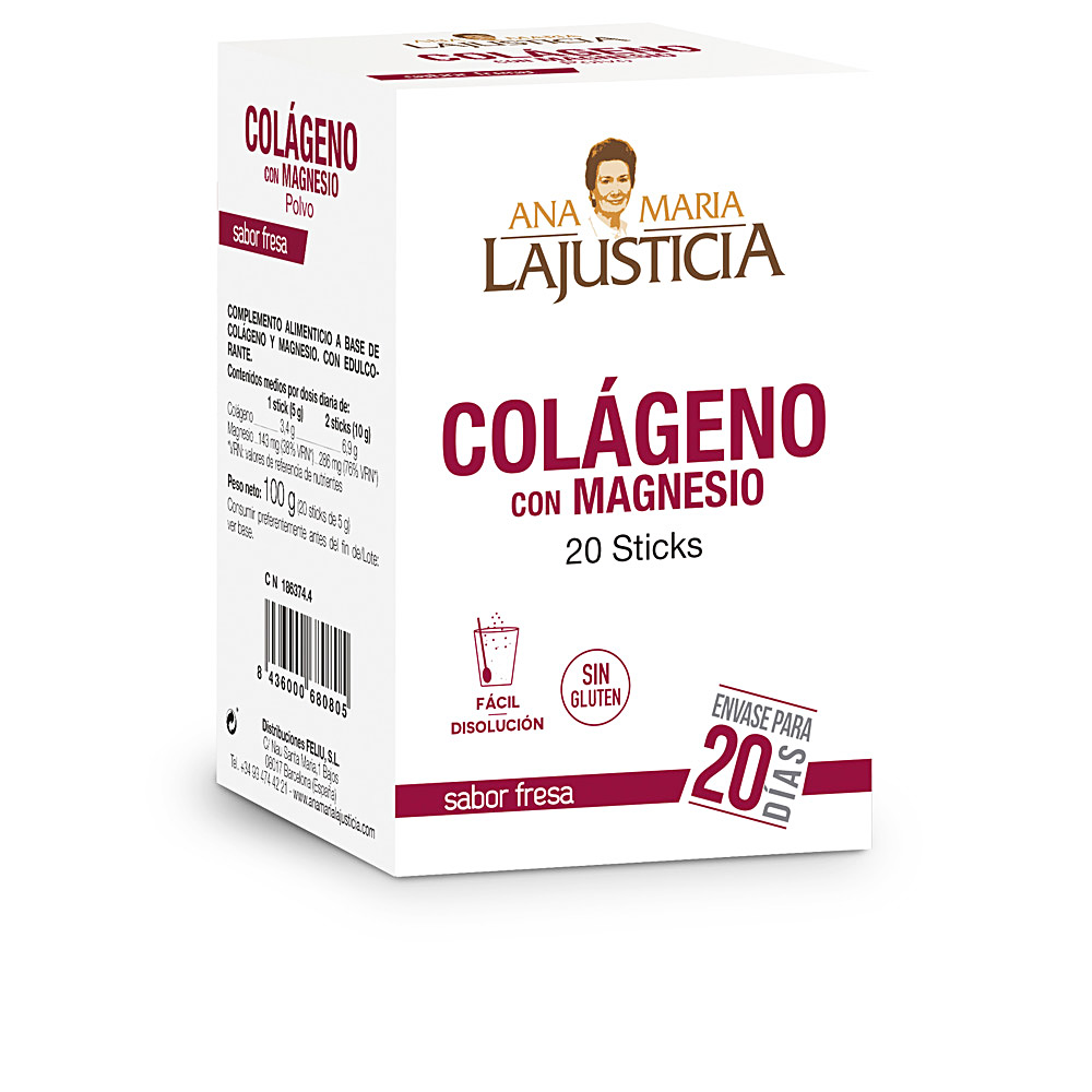 124299.jpg ANA MARÍA LAJUSTICIA COLLAGEN WITH MAGNESIUM strawberry flavor 20 sticks - NVA0680805
