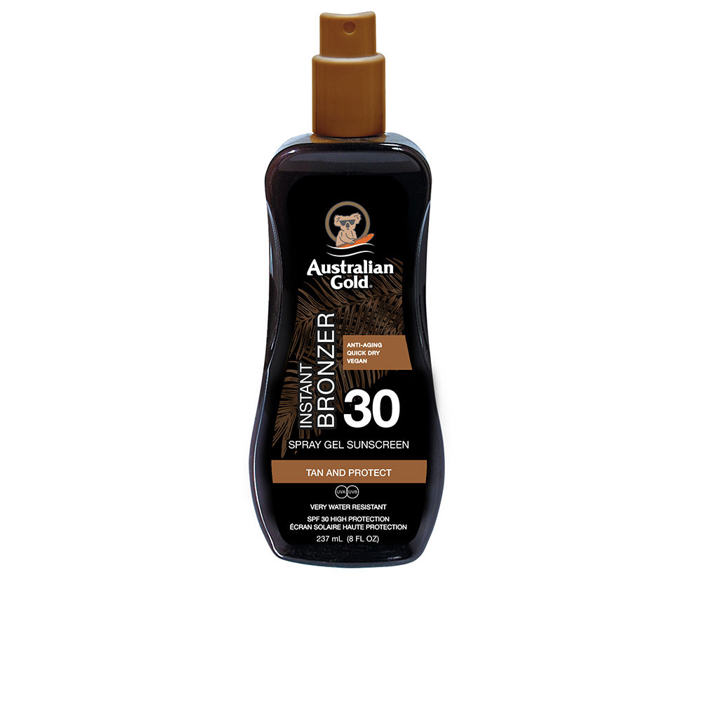 208106.jpg AUSTRALIAN GOLD SUNSCREEN SPF30 spray gel with instant bronzer 237 ml - PARB-22-862-00