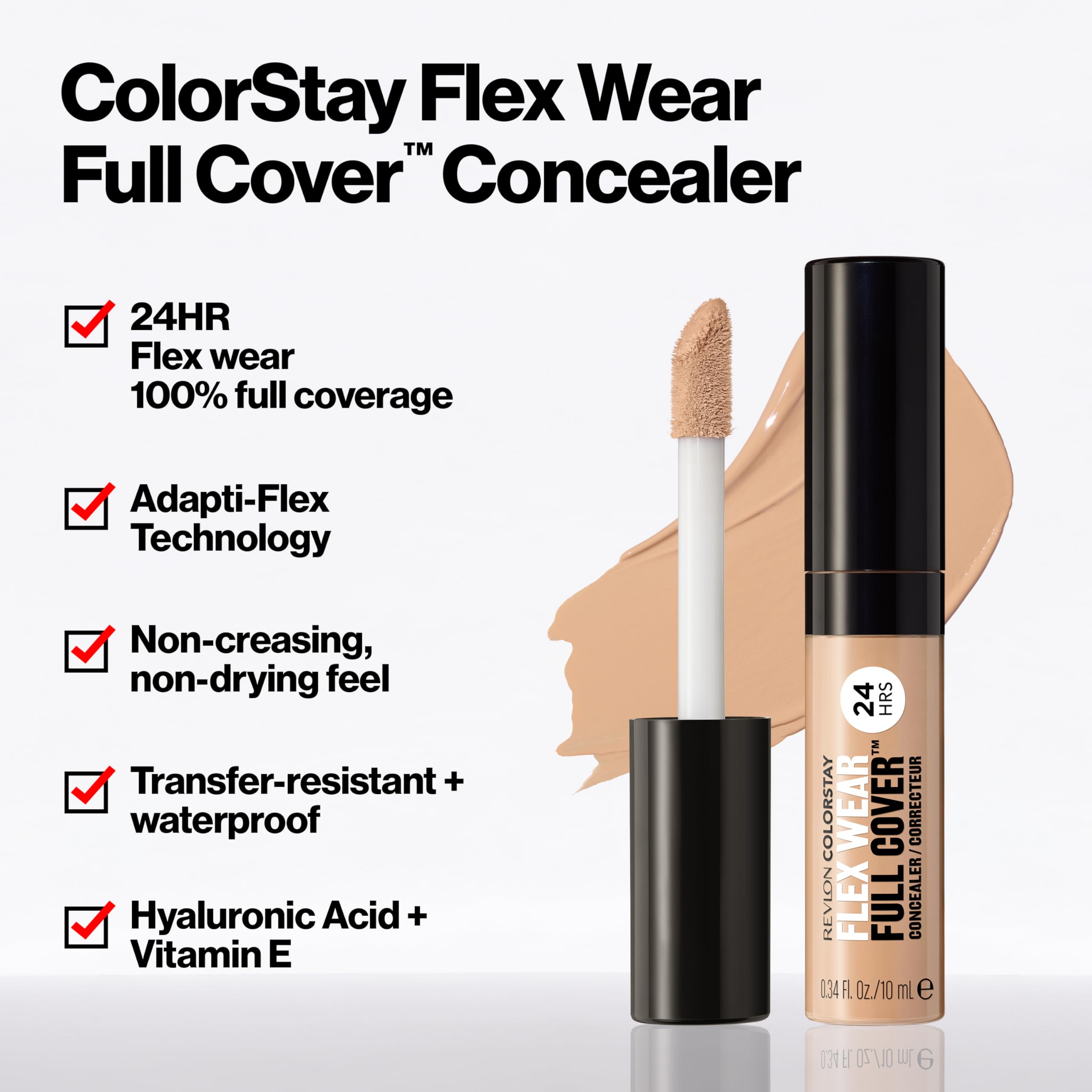 0309970213497 REVLON MASS MARKET COLORSTAY FLEX WEAR concealer for dark circles and face #050-medium deep 10 ml - NVA0213497