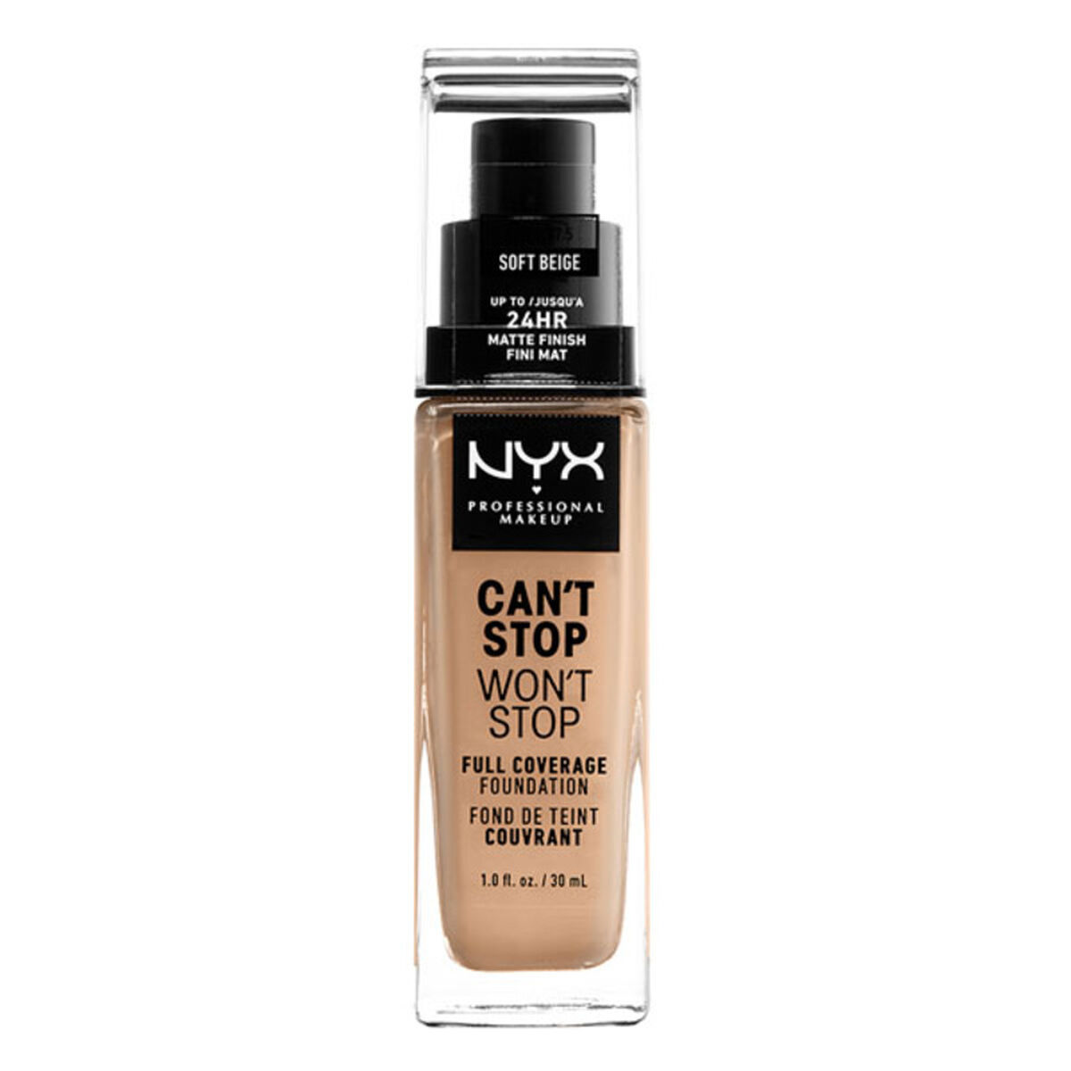 0800897157241 Nyx Professional Makeup Can't Stop Won't Stop Liquid Make Up 7.5 Soft Beige 30ml - NVA7157241