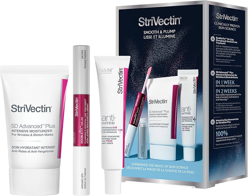 0840356501826 StriVectin Anti-Wrinkle Smooth & Plump Kit Eye Cream 30ml/Moisturizer 60ml/Lips 10ml set x 100 ml - PARB-12-448-00