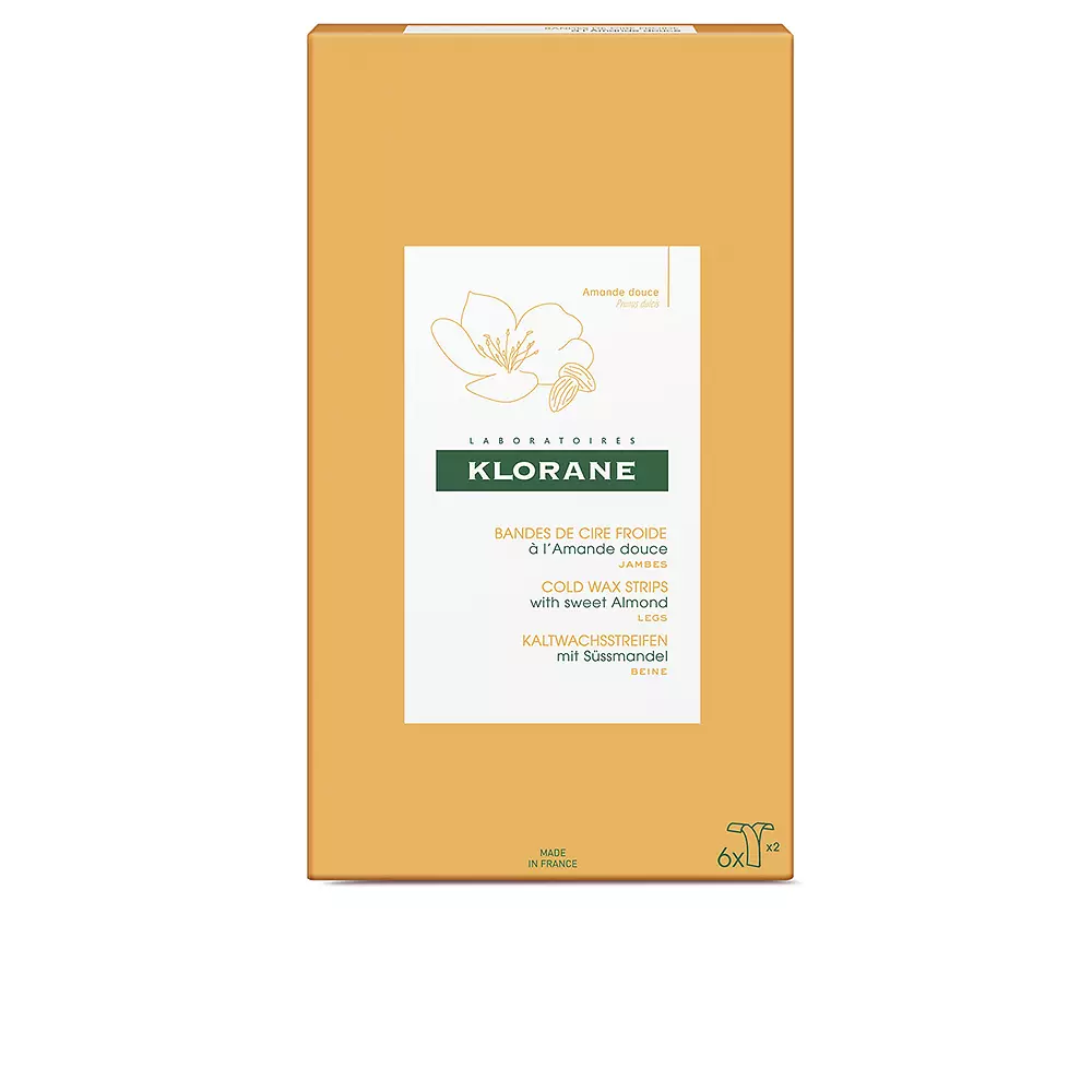 KLORANE COLD WAX STRIPS with sweet almond 6 pz