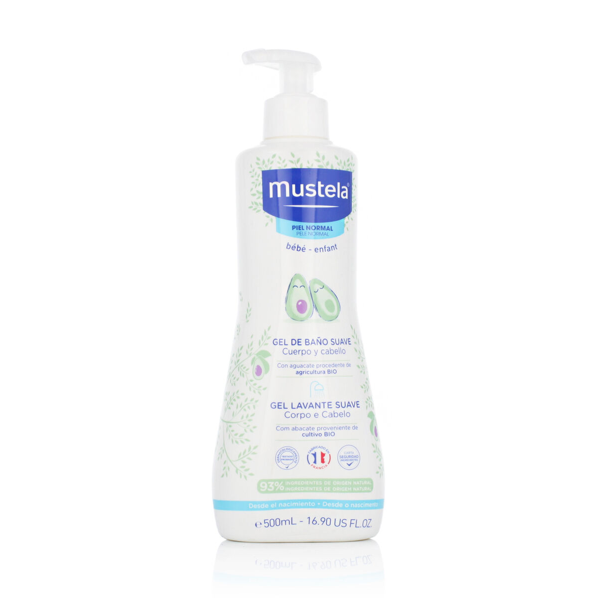 3504105035617 Mustela Bébé Gentle Cleansing Gel Hair And Body 500ml - NVA5035617