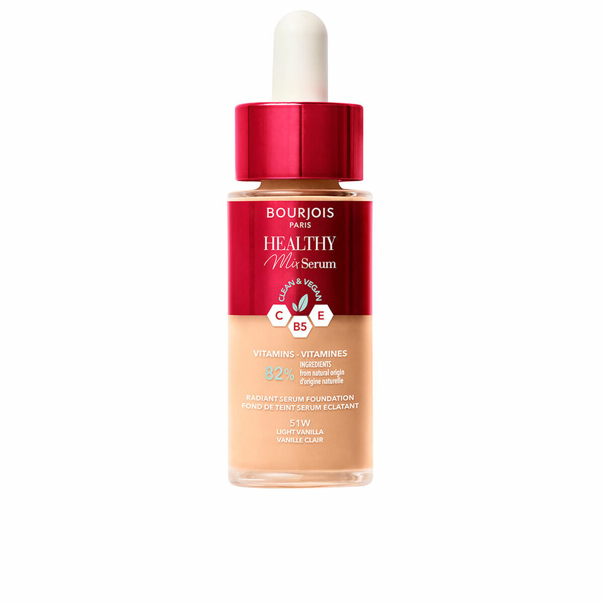 BOURJOIS HEALTHY MIX serum foundation makeup base #51W-light vanilla 30 ml