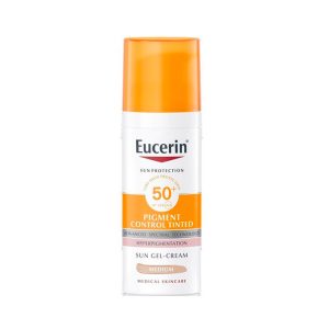 Eucerin Sun Protection Αντηλιακό Gel Προσώπου SPF50 με Χρώμα Medium 50ml