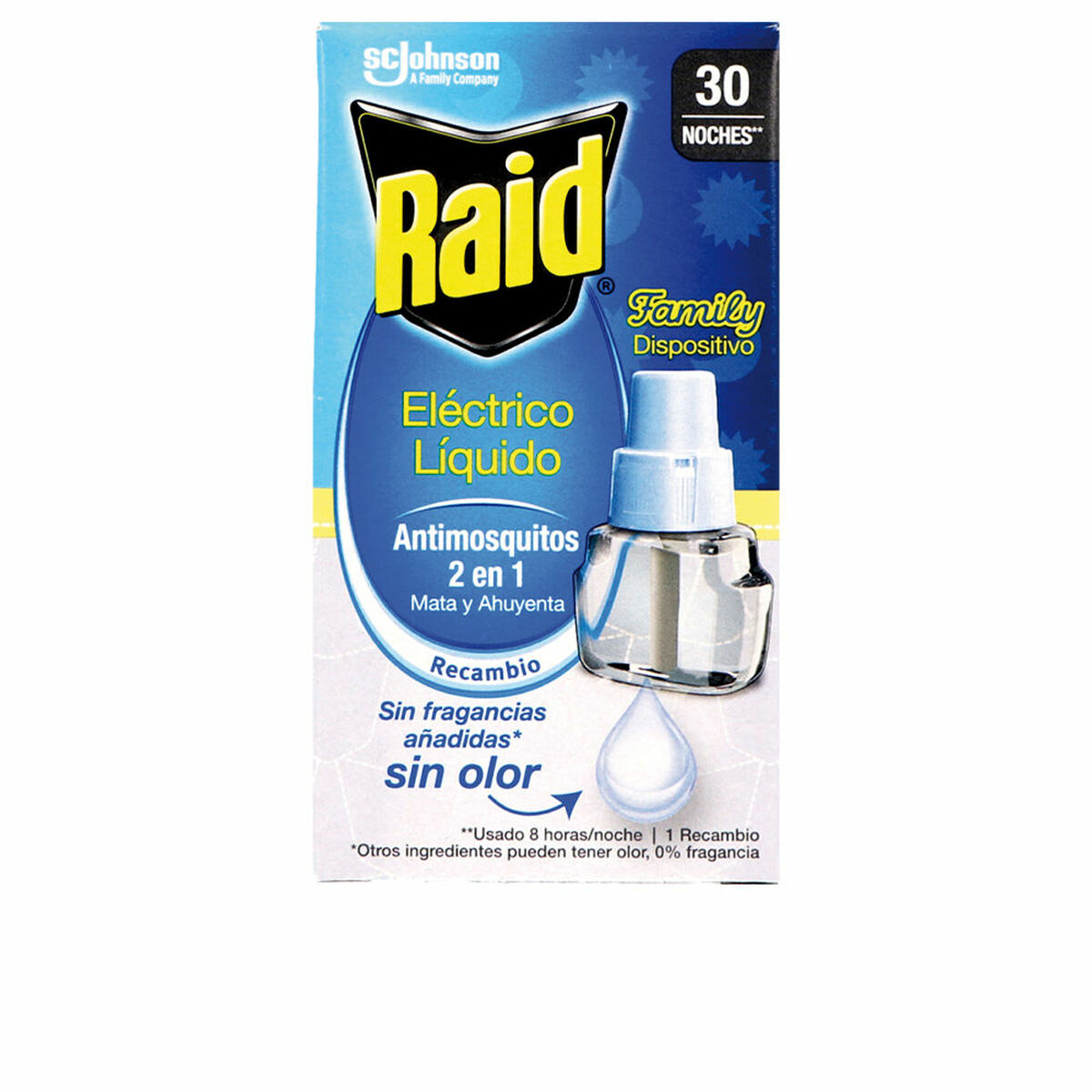 5000204190298 RAID FAMILY ANTIMOSQUITO refill 30 nights - NVA4190298