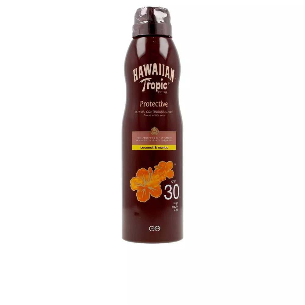 5099821002282 HAWAIIAN TROPIC COCONUT & MANGO OIL bruma SPF30 spray 180 ml - NVA1002282