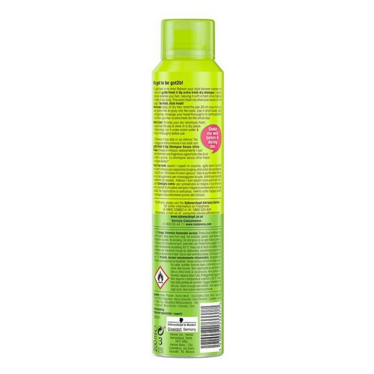5410091733377 SCHWARZKOPF MASS MARKET GOT2B DRY SHAMPOO extra clean & fresh 200 ml - NVA1733377