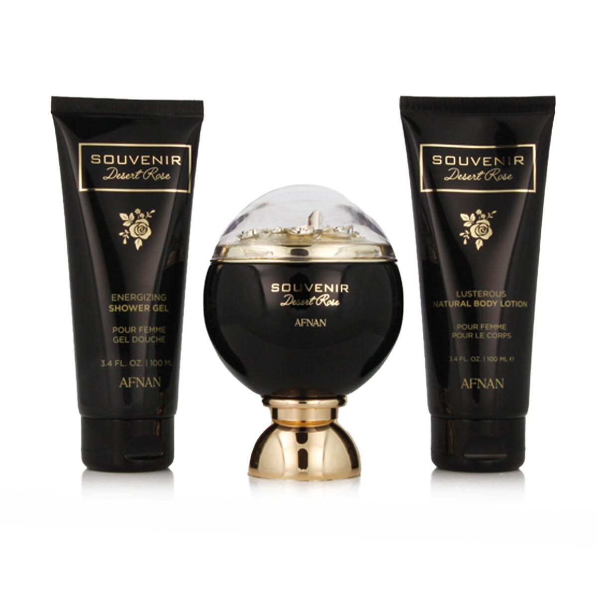 6290171073277 Afnan Souvenir Desert Rose U Set - EdP 100 ml + b/lot 100 ml + sh/g 100 ml - LB1040720