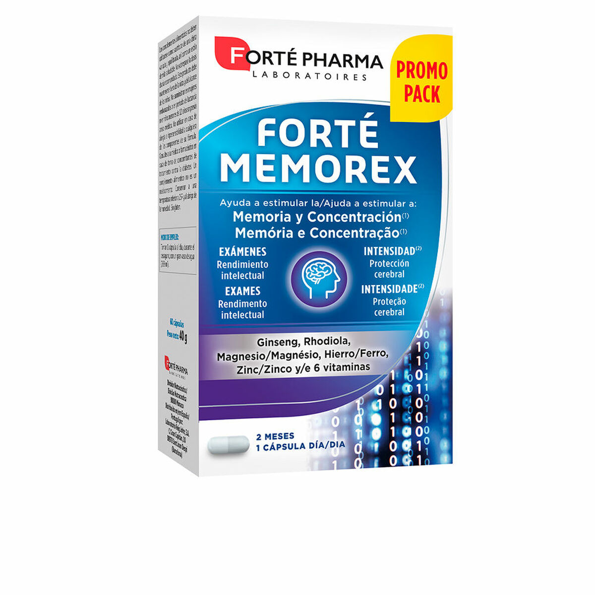 8470001810595 FORTÉ PHARMA FORTÉ MEMOREX multivitaminas + eleuterococcus 56 comprimidos - NVA1810595