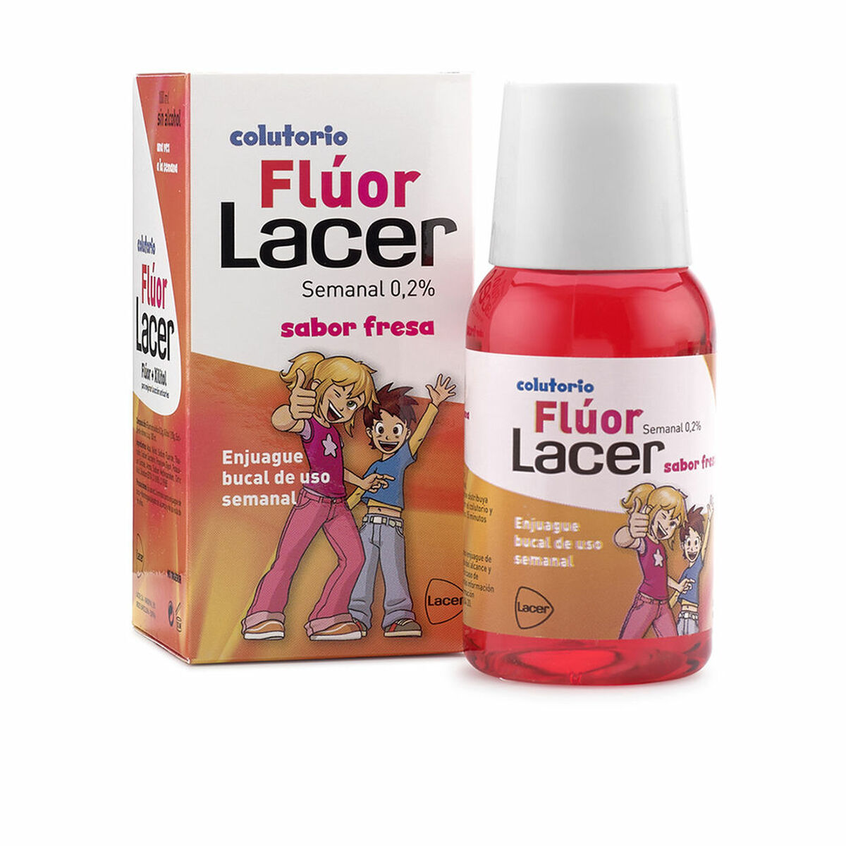 LACER Junior Colutorio con Flúor y Sabor a Fresa 100 ml