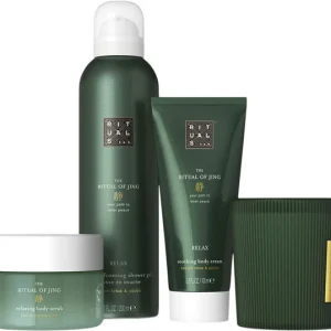 Rituals Jing Set Body Cream 100ml/Scented Candle 140ml/Body Scrub 125ml/Foaming Shower Gel 200ml   set x 565 ml