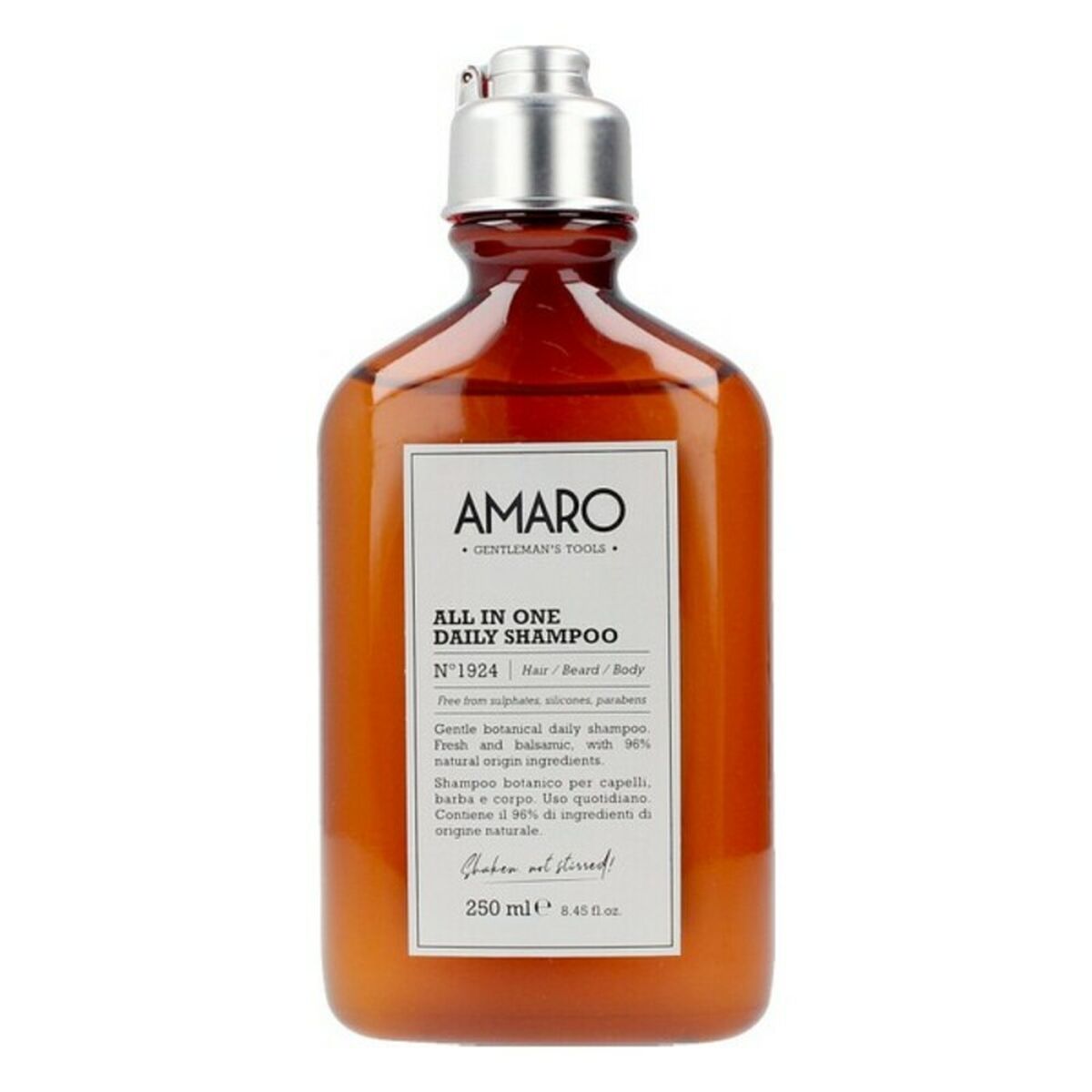 8022033104991 FARMAVITA AMARO all in one daily shampoo nº1924 hair/beard/body 250 ml - NVA3104991