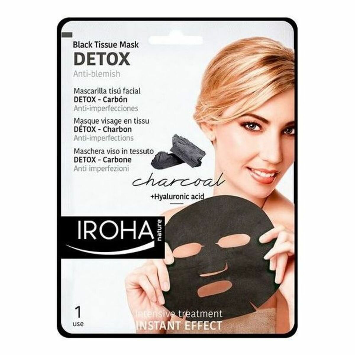 8436036431822 IROHA DETOX CHARCOAL BLACK tissue facial mask 1use - NVA6431822