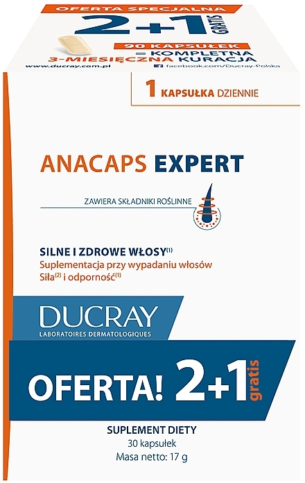 3282779427661.jpg DUCRAY ANACAPS EXPERT food supplement chronic hair loss 90 u - NVA9427661