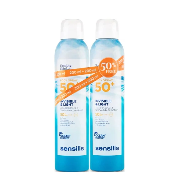 8428749000013.webp SENSILIS INVISIBLE & LIGHT body spray SPF50+ pack 2 x 200 ml - NVA9000013