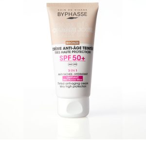 BYPHASSE Anti-aging FACIAL CREAM with color SPF50+ #bronze 50 ml