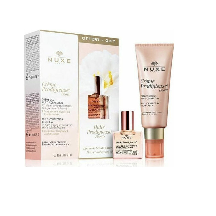 3264680035395 Nuxe Prodigieuse Boost Multi-Correction Silky Cream Set Glow-Boosting Cream-Gel 40ml/Night Recovery Oil Balm 15ml set x 55 ml - PARC-NU-229-03
