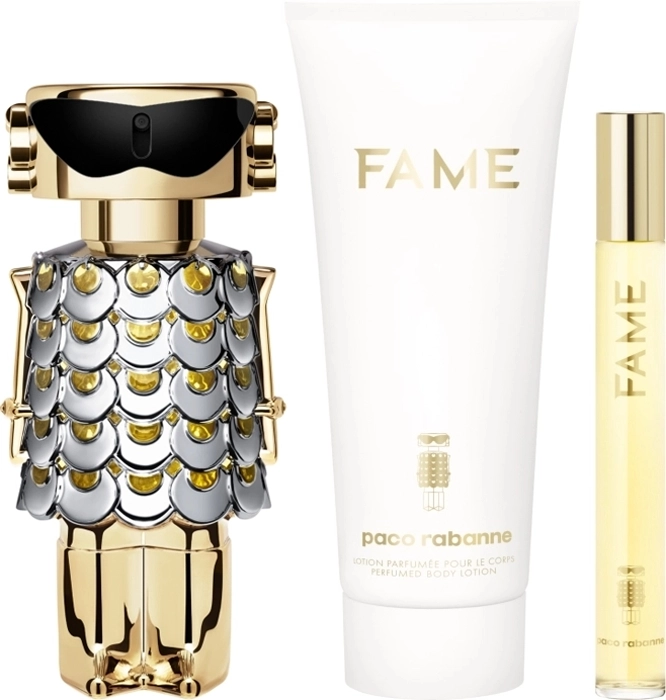 3349668656219 RABANNE FAME 3-piece case Eau de Parfum spray 50 ml + Perfumed Body Lotion 100 ml + Fame Eau de Parfum spray 10 ml - NVA8656219