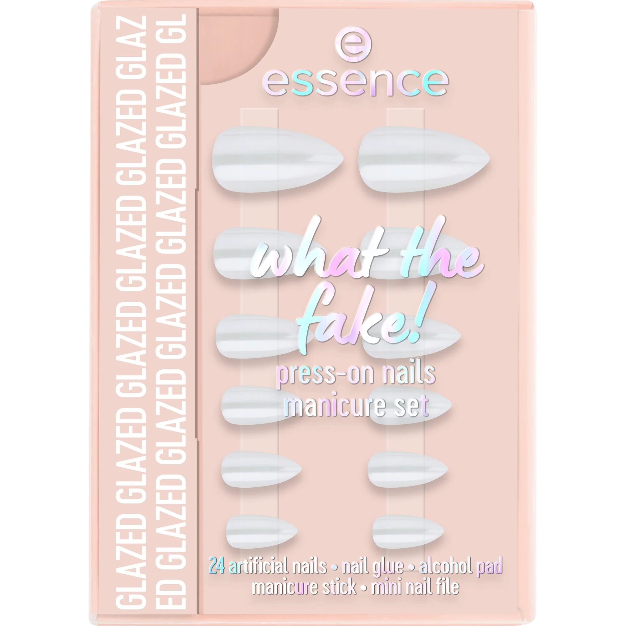 4059729543028 ESSENCE WHAT THE FAKE! False Nails Set #01-Glazed 6 pcs - NVA9543028