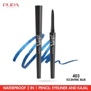 Pupa Vamp! Eye Pencil 2 In 1 Eyeliner And Kajal Waterproof#403 Eccentric Blue  @ 1 piece x 0.35 g