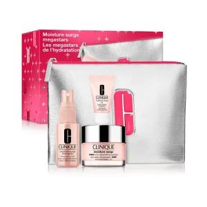 CLINIQUE MOISTURE SURGE 100H CASE 4 pcs Facial cream 50ml + Soothing facial spray 30ml + Lip treatment 7ml + Toiletry bag