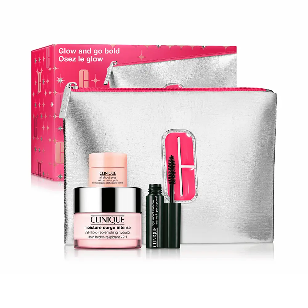 0192333275023 CLINIQUE MOISTURE SURGE INTENSE GEL CREAM CASE 4 pcs Gel cream 50 ml + Eye contour 5 ml + Mascara 3.5 ml + Toiletry bag - NVA3275023