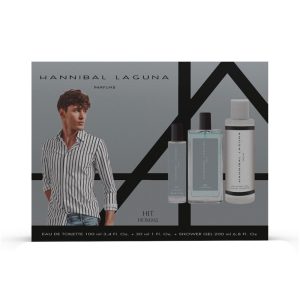 HANNIBAL LAGUNA HIT HOMME CASE 3 pcs Eau de Toilette spray 100 ml + Eau de Toilette spray 30 ml + Shower Gel 200 ml