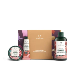 THE BODY SHOP SMALL STRAWBERRY 3-PIECE SET Body yogurt 200ml + hand cream 30ml + shower gel 250ml
